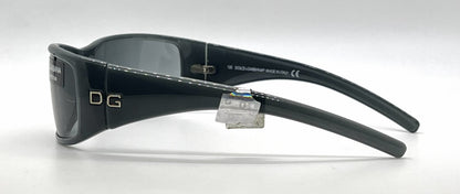 Dolce & Gabbana DG811S 690 Shield-Vintage Sunglasses Dark Grey-Solid Lens-Deadstock