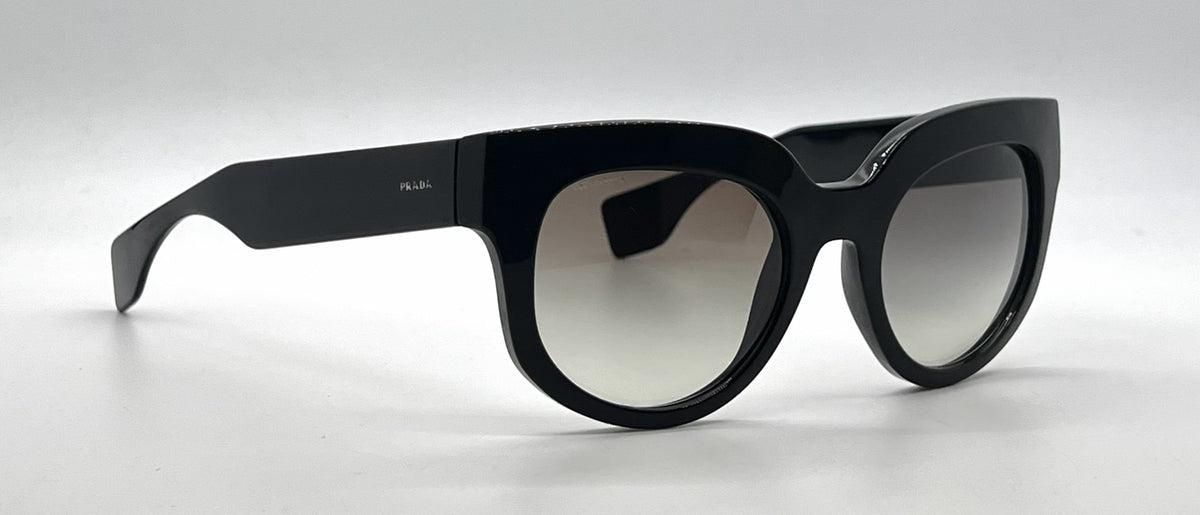 Prada SPR07Q 1AB-0A7 Oversized Cat Eye Sunglasses Grey Gradient Lenses-Unworn