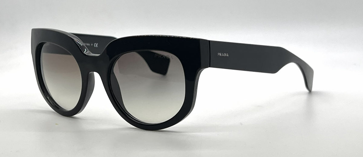 Prada SPR07Q 1AB-0A7 Oversized Cat Eye Sunglasses Grey Gradient Lenses-Unworn