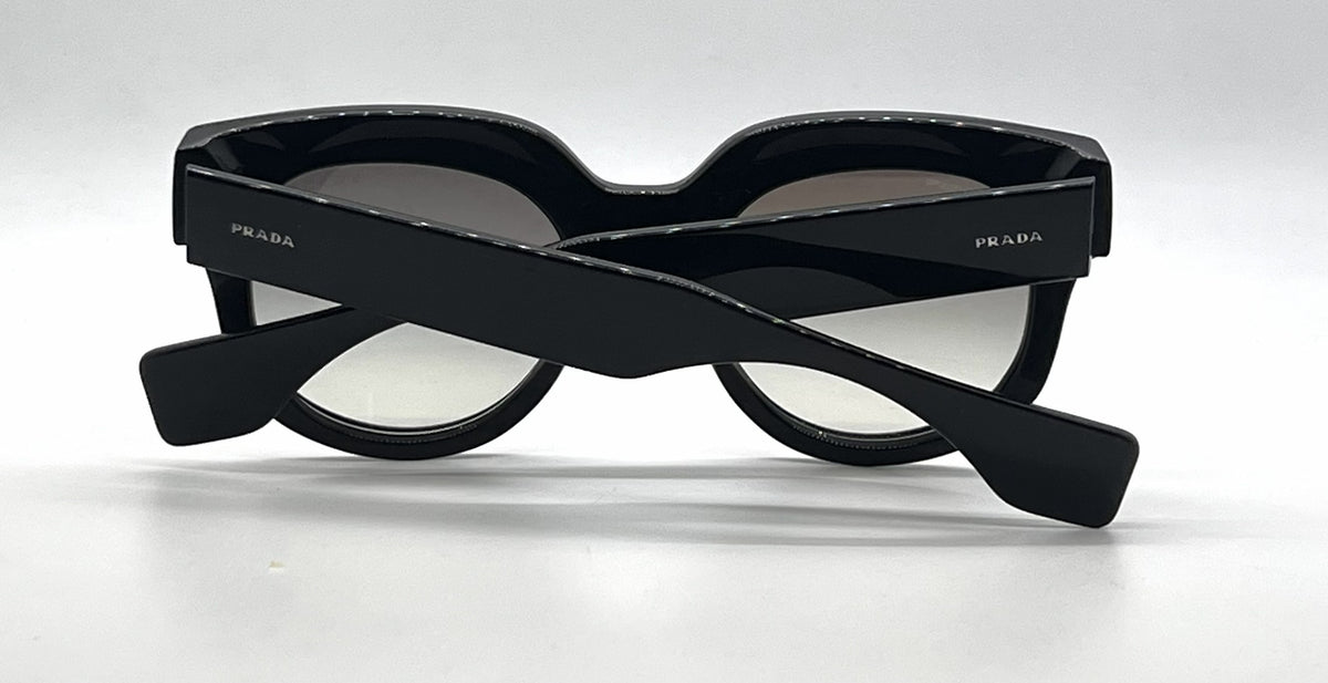 Prada SPR07Q 1AB-0A7 Oversized Cat Eye Sunglasses Grey Gradient Lenses-Unworn