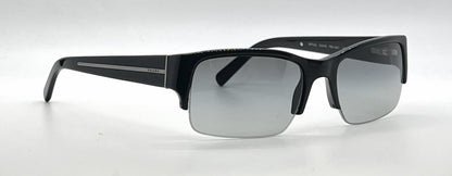 Prada SPR30L 7BN-3M1 Black Semi-Rimless Sunglasses Dark Grey Gradient Lenses-Unworn