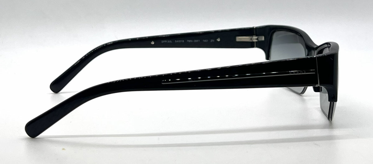 Prada SPR30L 7BN-3M1 Black Semi-Rimless Sunglasses Dark Grey Gradient Lenses-Unworn
