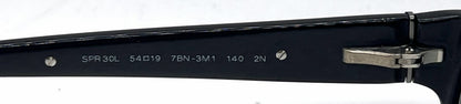 Prada SPR30L 7BN-3M1 Black Semi-Rimless Sunglasses Dark Grey Gradient Lenses-Unworn