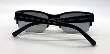 Prada SPR30L 7BN-3M1 Black Semi-Rimless Sunglasses Dark Grey Gradient Lenses-Unworn