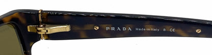 Prada SPR30L 2AU-2P1 Tortoise Semi-Rimless Sunglasses Havana Lenses-Unworn