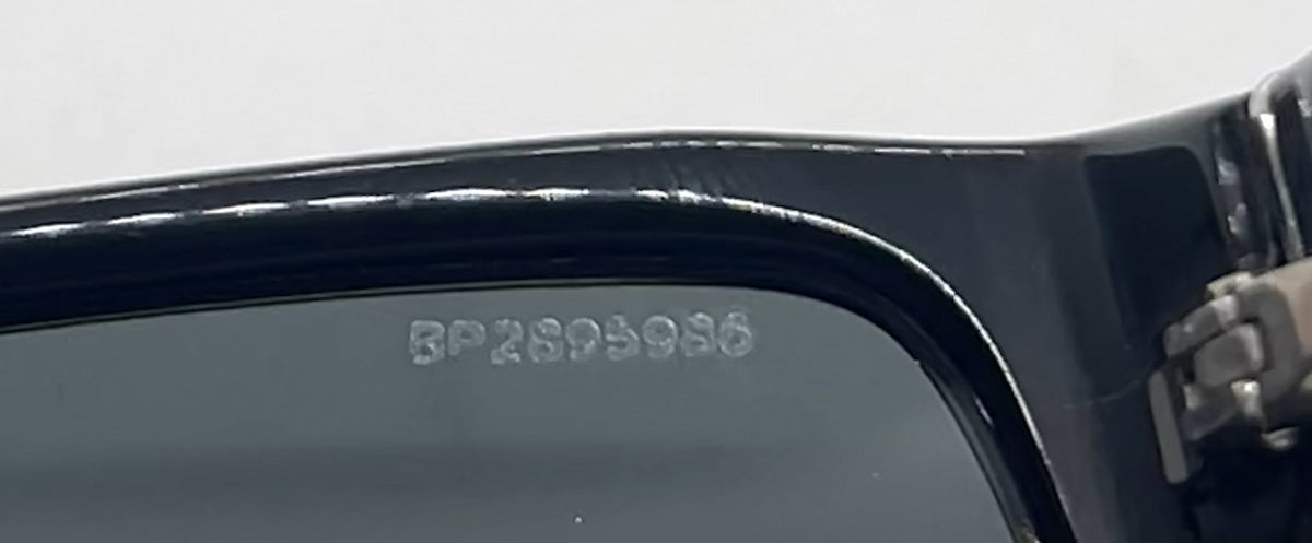 Prada SPR30L 1AB-1A1 Black Semi-Rimless Vintage Sunglasses Grey Blue Lenses-Unworn