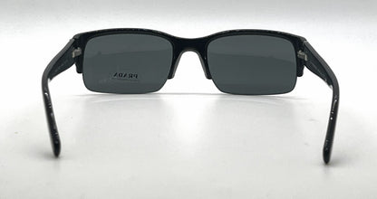 Prada SPR30L 1AB-1A1 Black Semi-Rimless Vintage Sunglasses Grey Blue Lenses-Unworn