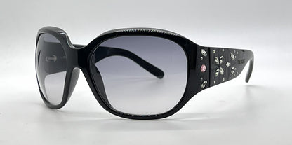 Versace MOD.4094-B GB1/11 Black Swarovski Wraparound Vintage Sunglasses-Unworn