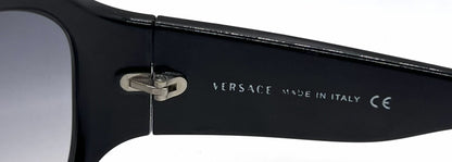 Versace MOD.4094-B GB1/11 Black Swarovski Wraparound Vintage Sunglasses-Unworn