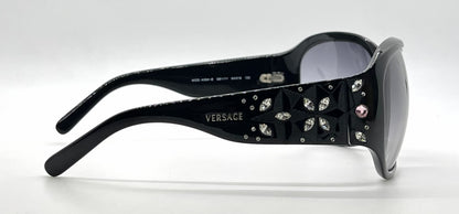 Versace MOD.4094-B GB1/11 Black Swarovski Wraparound Vintage Sunglasses-Unworn