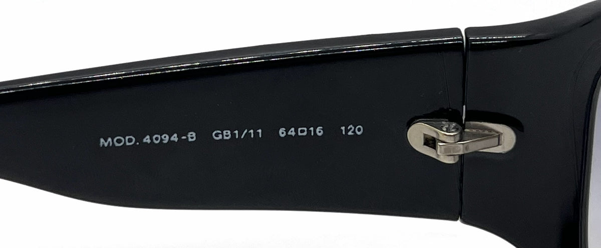 Versace MOD.4094-B GB1/11 Black Swarovski Wraparound Vintage Sunglasses-Unworn