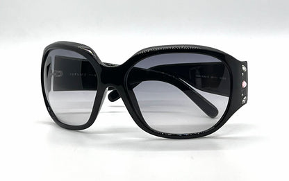 Versace MOD.4094-B GB1/11 Black Swarovski Wraparound Vintage Sunglasses-Unworn