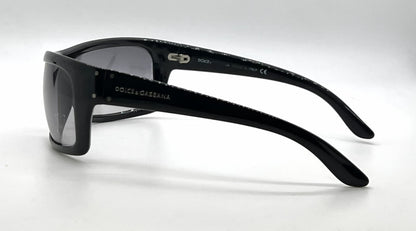 Dolce & Gabbana DG6021 501/8G Wraparound-Vintage Sunglasses Black-Grey Gradient-Deadstock