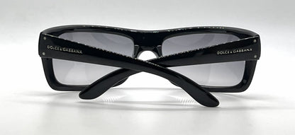 Dolce & Gabbana DG6021 501/8G Wraparound-Vintage Sunglasses Black-Grey Gradient-Deadstock