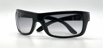 Dolce & Gabbana DG6021 501/8G Wraparound-Vintage Sunglasses Black-Grey Gradient-Deadstock