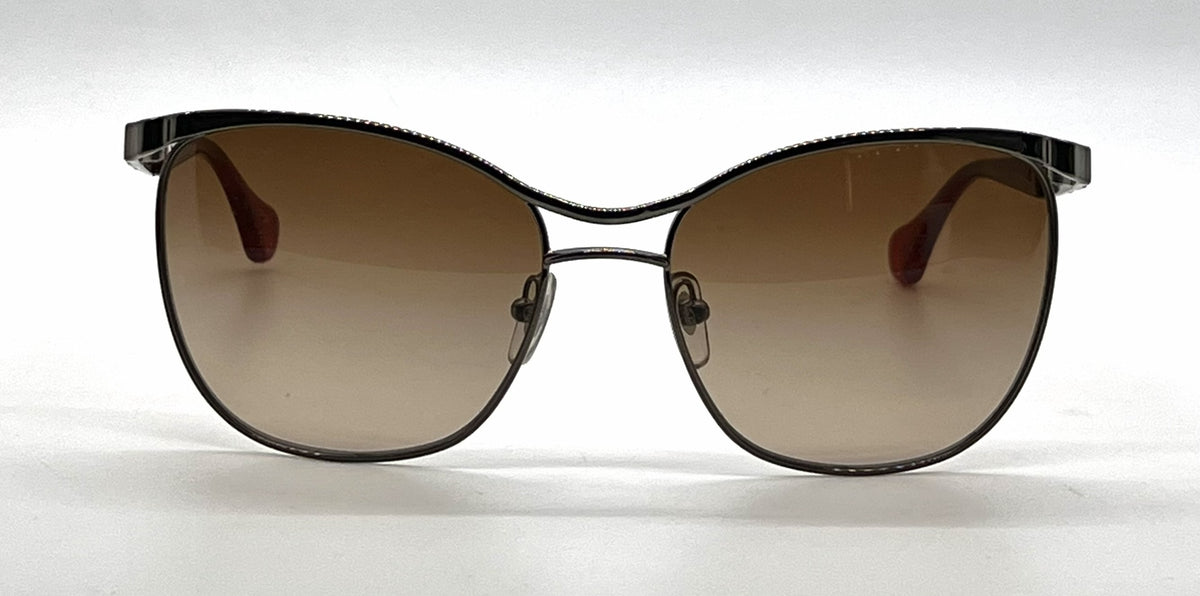 D&G 6088 1117/13 Cat-Eye Aviator-Vintage Sunglasses Gunmetal-Red-Deadstock