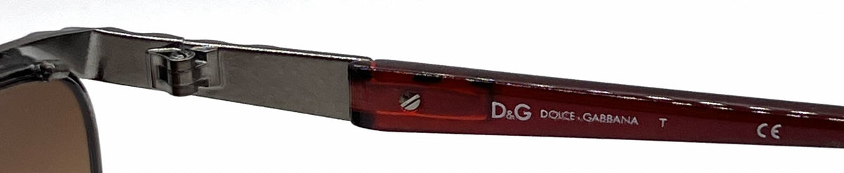 D&G 6088 1117/13 Cat-Eye Aviator-Vintage Sunglasses Gunmetal-Red-Deadstock
