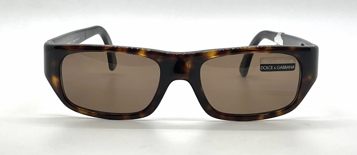 Dolce and Gabbana DG716S 469 Narrow Rectangle-Vintage Sunglasses Tortoiseshell-Brown-Unworn