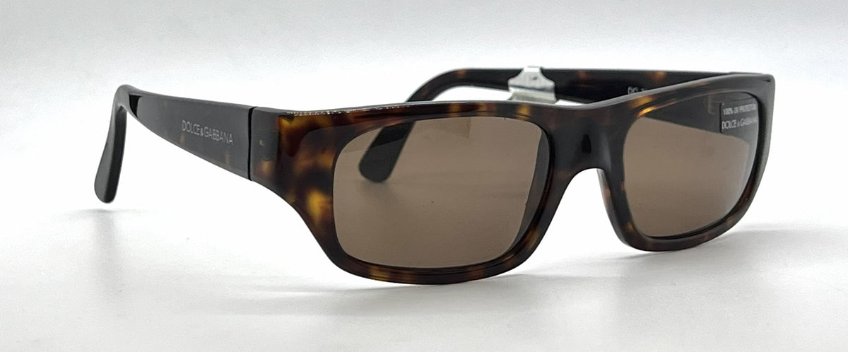 Dolce and Gabbana DG716S 469 Narrow Rectangle-Vintage Sunglasses Tortoiseshell-Brown-Unworn