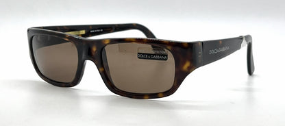 Dolce and Gabbana DG716S 469 Narrow Rectangle-Vintage Sunglasses Tortoiseshell-Brown-Unworn