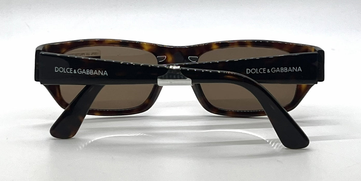 Dolce and Gabbana DG716S 469 Narrow Rectangle-Vintage Sunglasses Tortoiseshell-Brown-Unworn