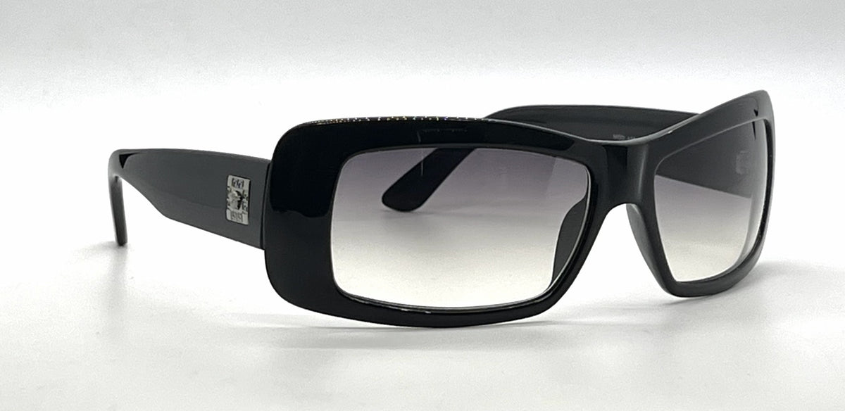 Versace MOD.4081 GB1/8G Black Wraparound Vintage Sunglasses
