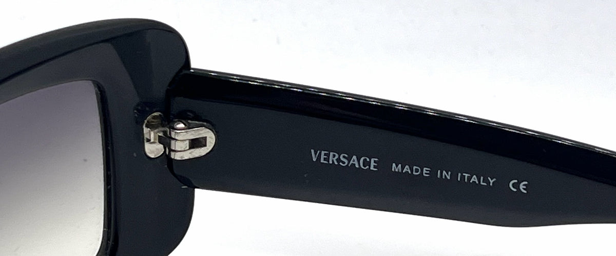Versace MOD.4081 GB1/8G Black Wraparound Vintage Sunglasses