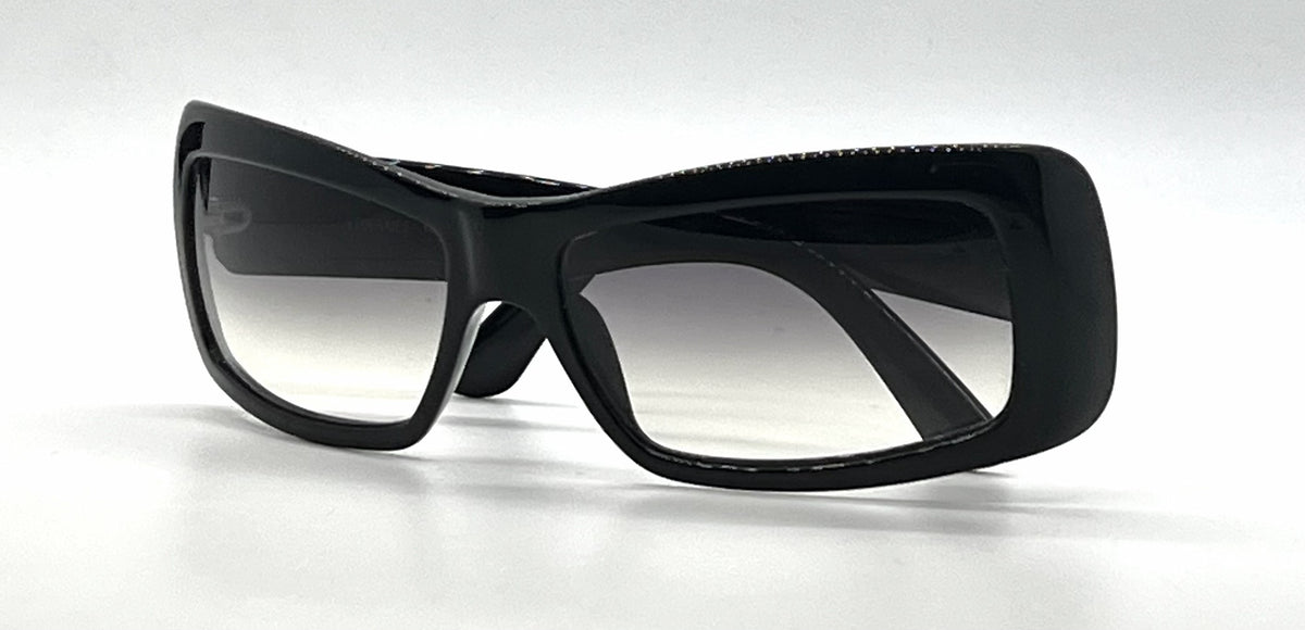 Versace MOD.4081 GB1/8G Black Wraparound Vintage Sunglasses