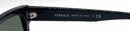 Versace VE4179 GB1/31 Black Pilot Sunglasses Solid Green Lenses-Unworn