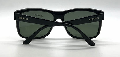Versace VE4179 GB1/31 Black Pilot Sunglasses Solid Green Lenses-Unworn