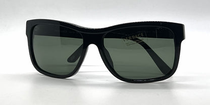 Versace VE4179 GB1/31 Black Pilot Sunglasses Solid Green Lenses-Unworn