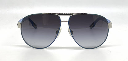 Dolce and Gabbana DG2099 1084/8G Aviator-Vintage Sunglasses Silver-Blue Trim-Unworn