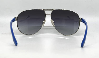 Dolce and Gabbana DG2099 1084/8G Aviator-Vintage Sunglasses Silver-Blue Trim-Unworn