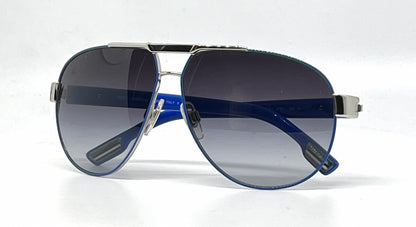 Dolce and Gabbana DG2099 1084/8G Aviator-Vintage Sunglasses Silver-Blue Trim-Unworn