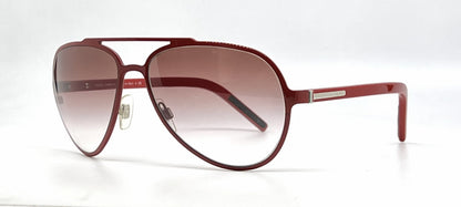 Dolce and Gabbana DG2081 015/8D Double-Bridge Aviator-Vintage Sunglasses Red-Burgundy-Unworn