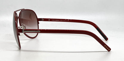 Dolce and Gabbana DG2081 015/8D Double-Bridge Aviator-Vintage Sunglasses Red-Burgundy-Unworn