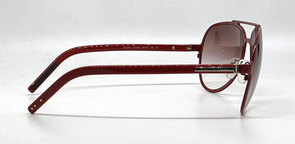 Dolce and Gabbana DG2081 015/8D Double-Bridge Aviator-Vintage Sunglasses Red-Burgundy-Unworn
