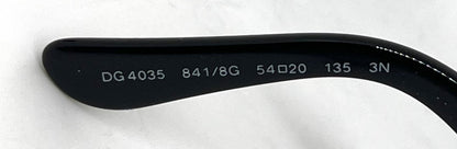 Dolce and Gabbana DG4035 841/8G White-Red and Black Rims-Vintage Sunglasses Black Gradient Lenses