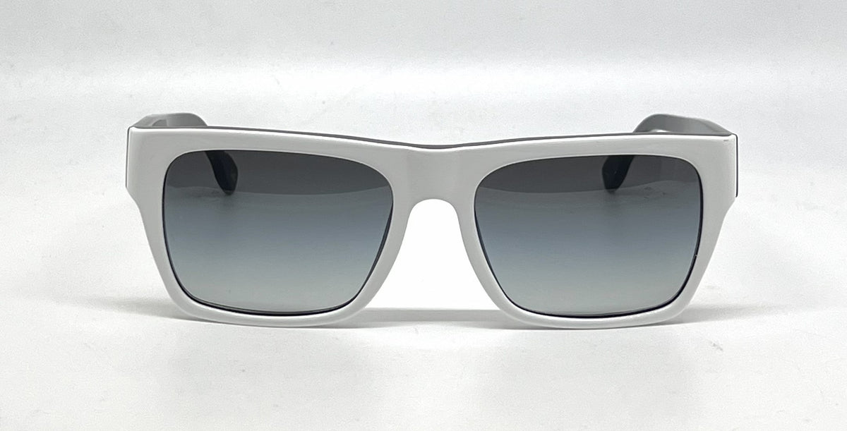 D&G 3044 783/8G Square White/Black-Vintage Sunglasses Grey Gradient Lenses-Unworn