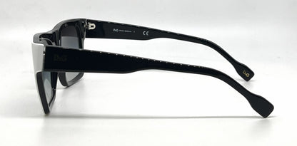 D&G 3044 783/8G Square White/Black-Vintage Sunglasses Grey Gradient Lenses-Unworn