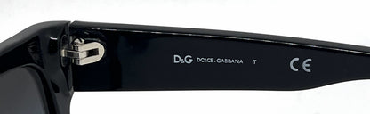 D&G 3044 783/8G Square White/Black-Vintage Sunglasses Grey Gradient Lenses-Unworn