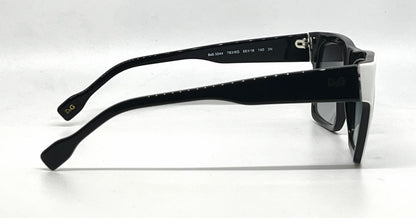 D&G 3044 783/8G Square White/Black-Vintage Sunglasses Grey Gradient Lenses-Unworn