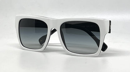 D&G 3044 783/8G Square White/Black-Vintage Sunglasses Grey Gradient Lenses-Unworn