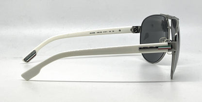 Dolce and Gabbana DG2099 1085/6G Gunmetal-White Silver Aviator-Vintage Sunglasses Grey Gradient Lenses-Unworn