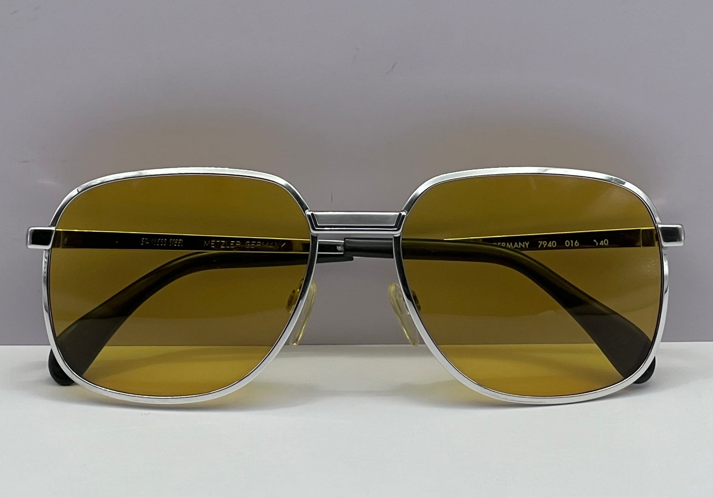 Vintage Metzler Stainless Steel Frame with Brand New “Berko’s Designs” Custom Persimmon Lenses