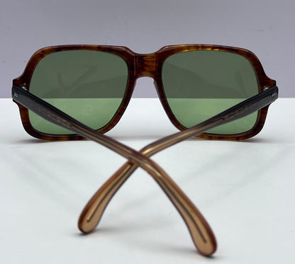 VINTAGE (new/old stock) Bausch & Lomb mod. UOC 890 Frame-w/NEW “Berko’s Designs” Custom Bottle Green Lenses