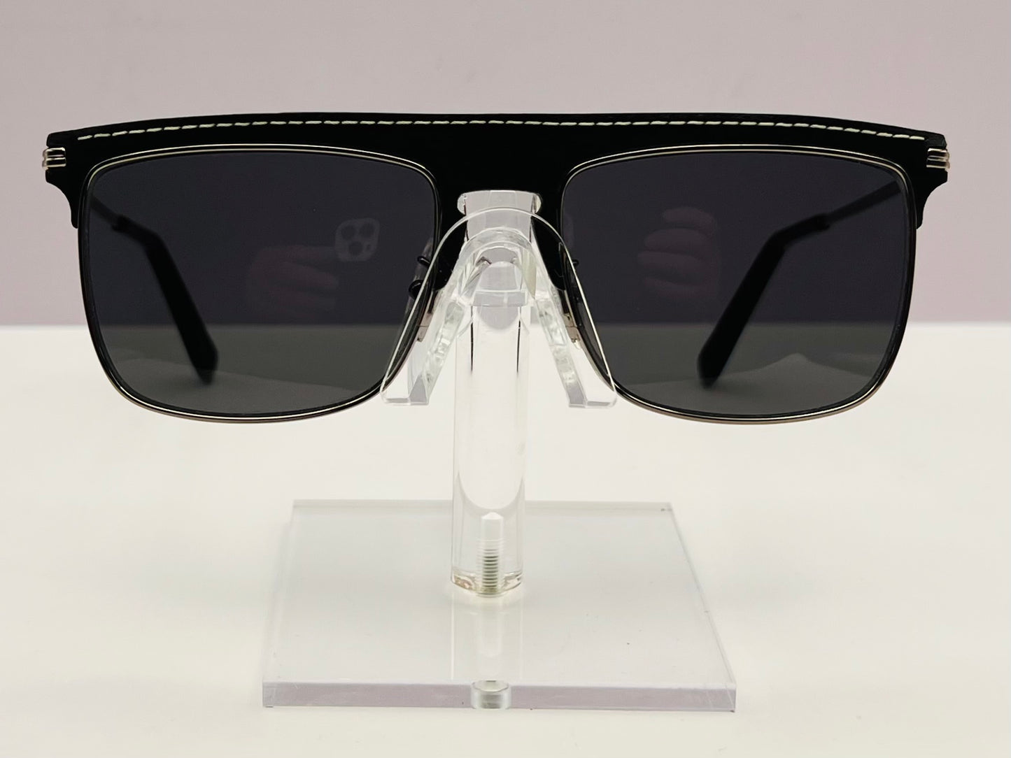 LOEWE LW40006U 20A Black & Silver Sunglasses-100% Authentic 56-18