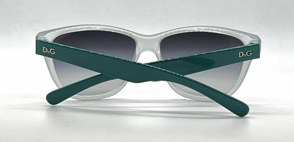 D&G 8072 1658/8G Mint-Teal Wayfarer-Vintage Sunglasses Grey Gradient Lenses-Unworn