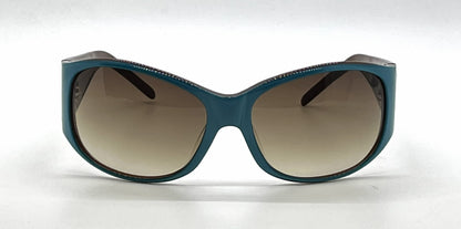 D&G 3008 595/13 Teal Wraparound-Vintage Sunglasses Brown Gradient Lenses-Unworn