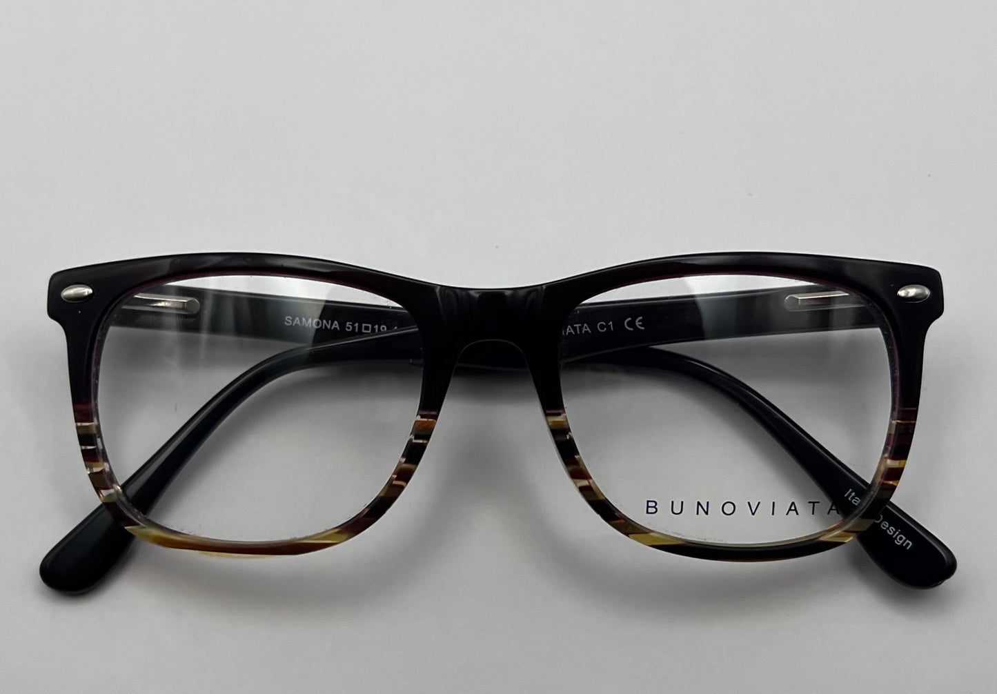 BUNOVIATA-SAMONA C.4 OPTICAL FRAME-Handmade Acetate-Spring Hinge-New/Old Stock